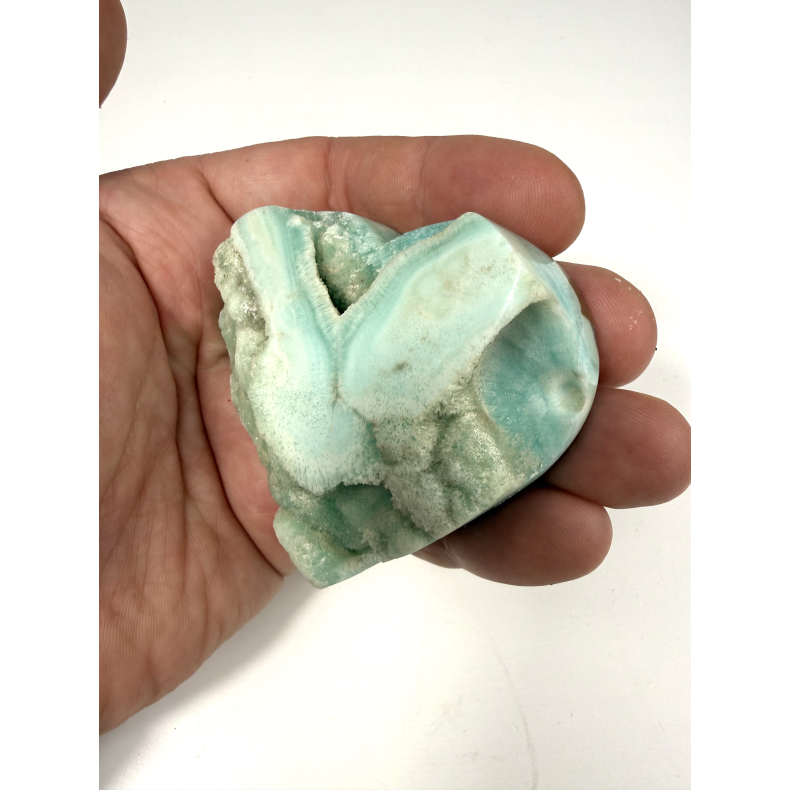 Bl� Aragonit hjerte B 