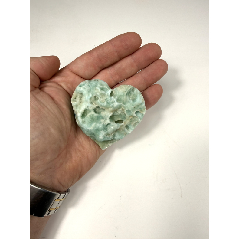 Bl� Aragonit hjerte A 