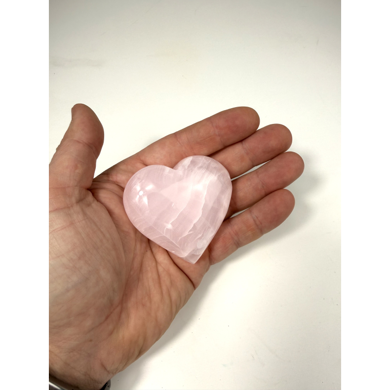 Pink Calcit hjerte D 