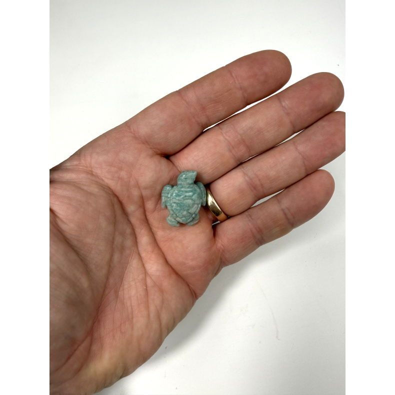 Amazonit mini skilpadde 