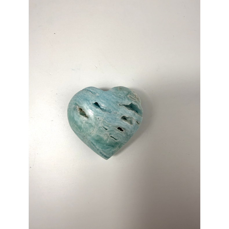 Caribisk Calcit hjerte D 