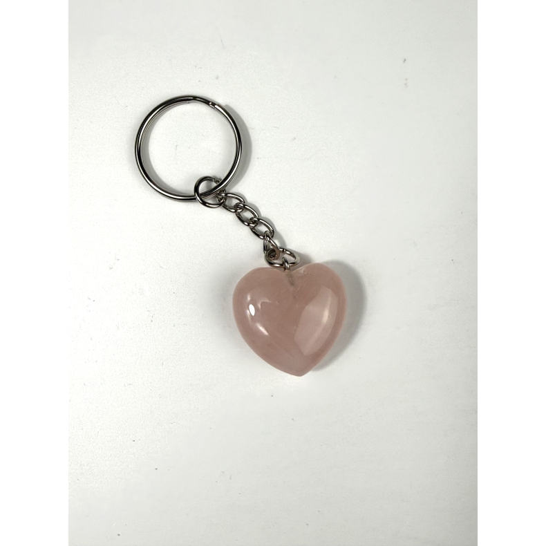 Rosakvarts hjerte n�glering 