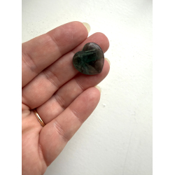 Gr�n Fluorit, mini hjerte 