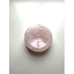 Rosakvarts, sk�l/holder 