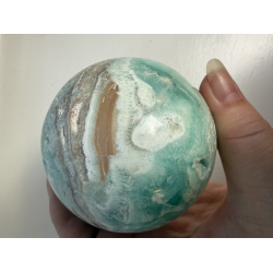 Bl� Aragonit kugle A 