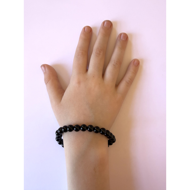 Sort Onyx B�rnearmb�nd 6 mm