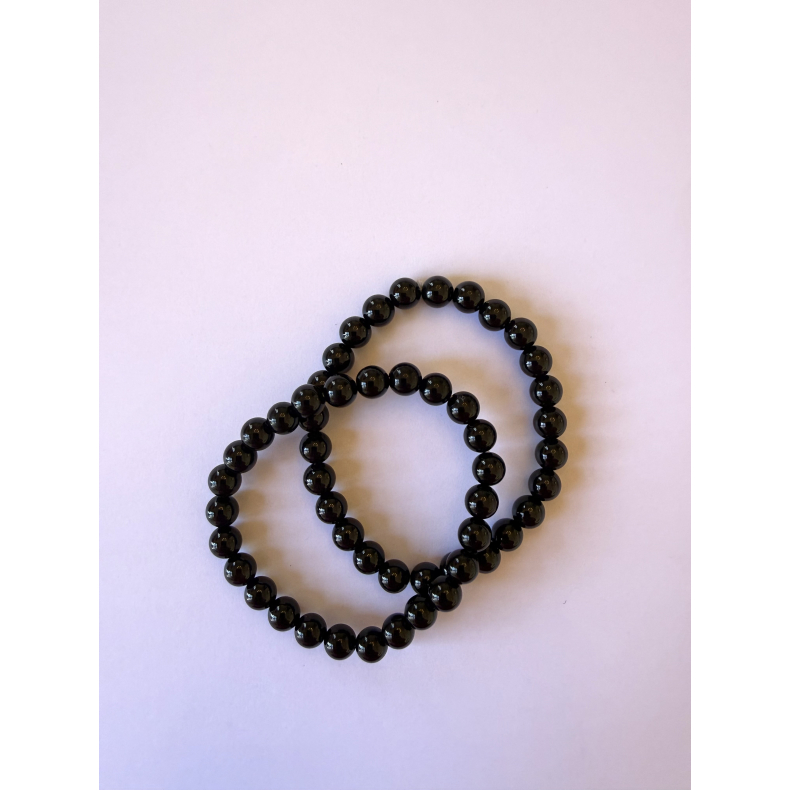 Sort Onyx B�rnearmb�nd 6 mm