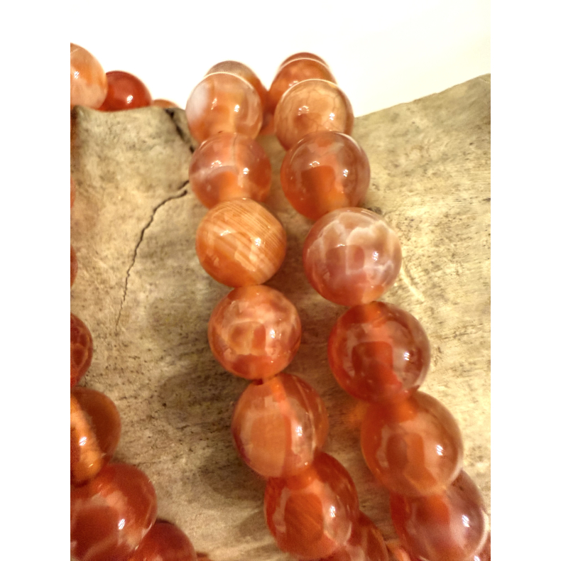 Ild Agat Armb�nd 6 mm