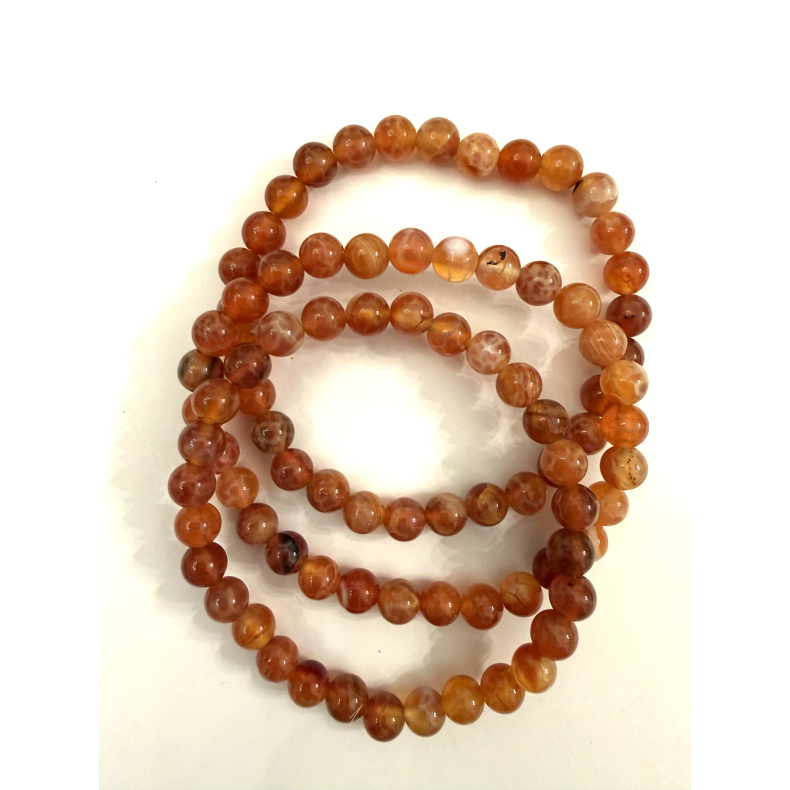 Ild Agat Armb�nd 6 mm