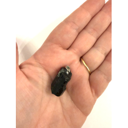 Sort Turmalin Vedh�ng i s�lv 