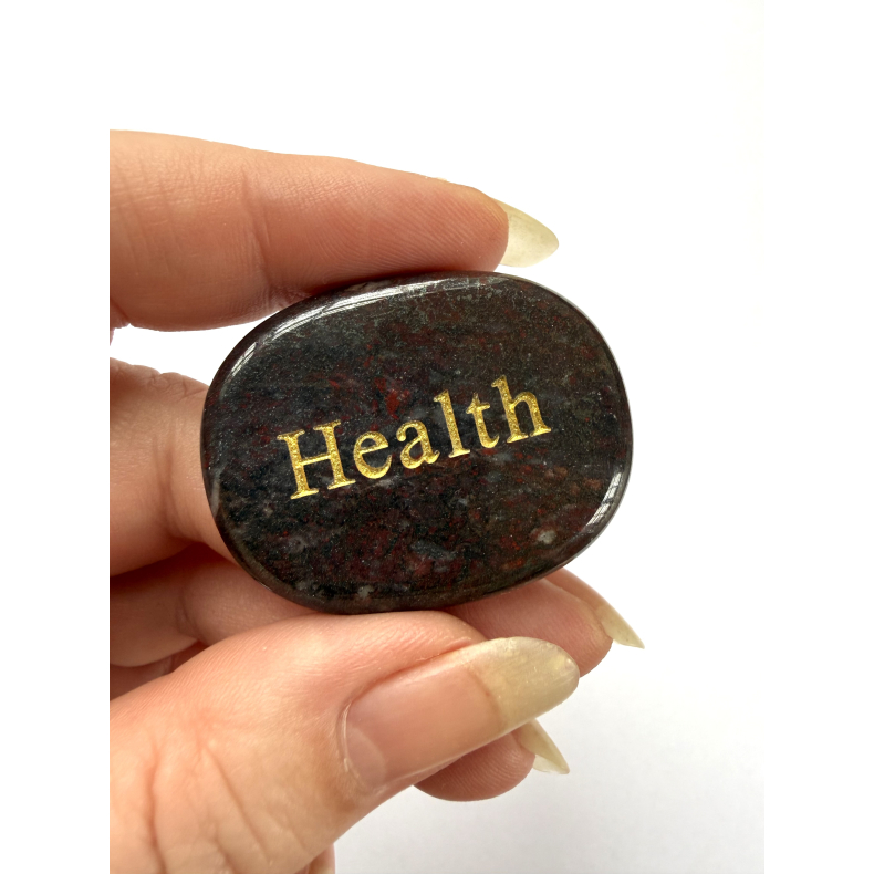 Drageblods Jaspis Sten m tekst 