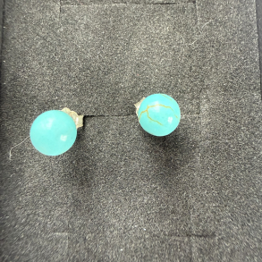 Bl� Howlit �restikker i s�lv 