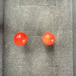 R�d Koral �restikker i s�lv 