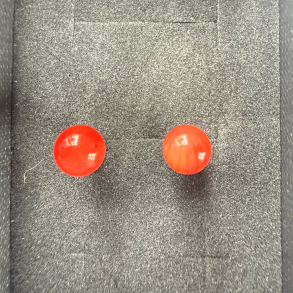 R�d Koral �restikker i s�lv 