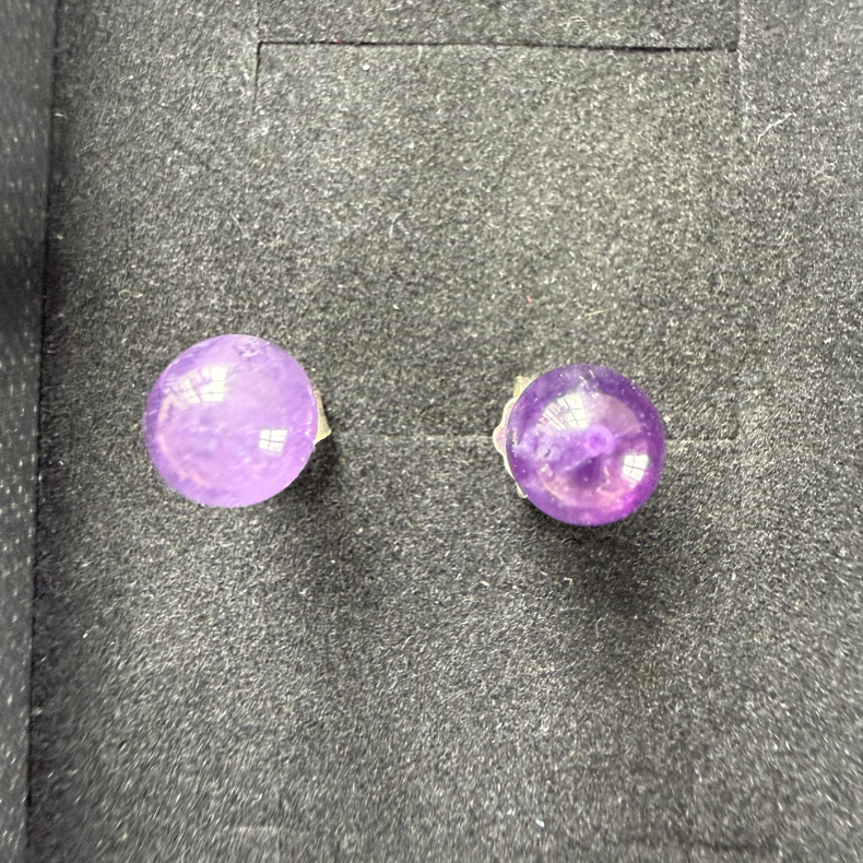 Ametyst �restikker i s�lv 