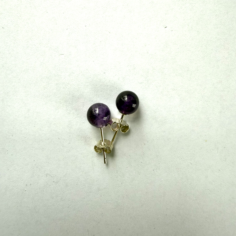 Ametyst �restikker i s�lv 