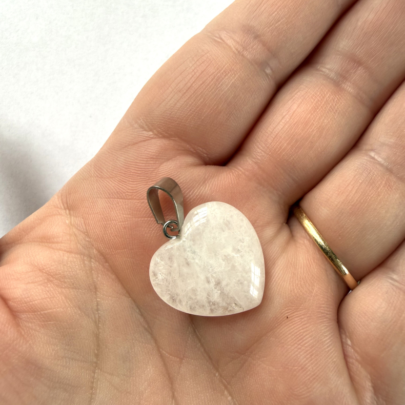 Bjergkrystal Hjerte Vedh�ng 