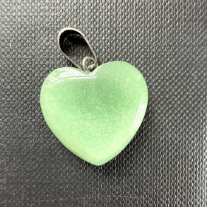 Gr�n Aventurin Hjerte Vedh�ng 