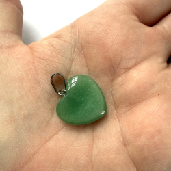 Gr�n Aventurin Hjerte Vedh�ng 