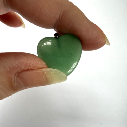 Gr�n Aventurin Hjerte Vedh�ng 