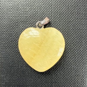Gul Calcit Hjerte Vedh�ng 