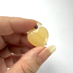 Gul Calcit Hjerte Vedh�ng 