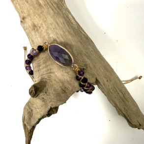 Ametyst Armb�nd m snor 