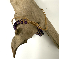 Ametyst Armb�nd m snor 