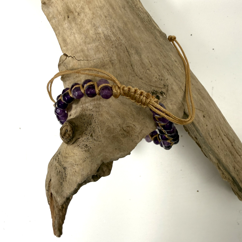 Ametyst Armb�nd m snor 