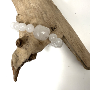 Bjergkrystal Armb�nd m kattehoved 