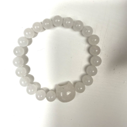 Bjergkrystal Armb�nd m kattehoved 