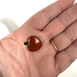 R�d Jaspis hjerte vedh�ng 