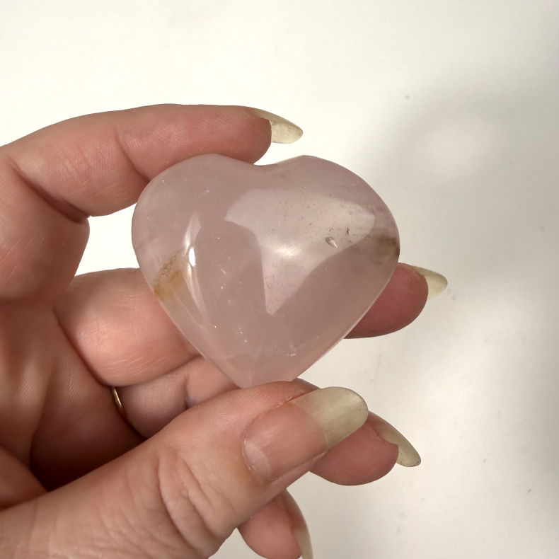 Rosakvarts hjerter lille asos  