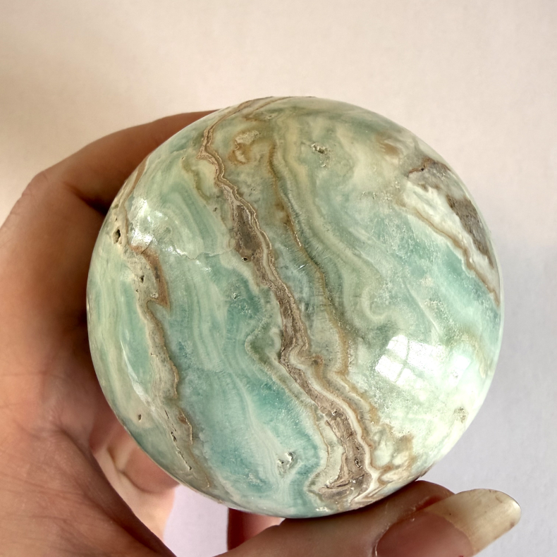 Caribisk Calcit Kugle N 