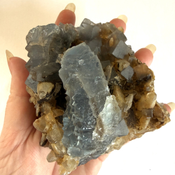 Bl� Fluorit klynge H 