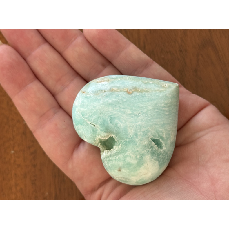 Caribisk Calcit Hjerte P