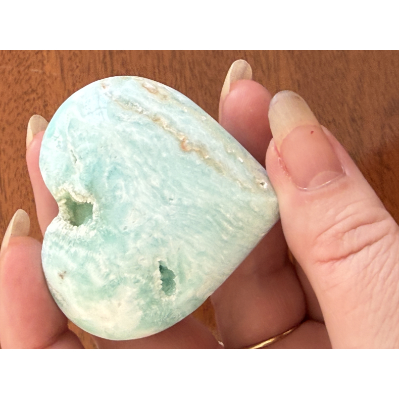 Caribisk Calcit Hjerte P