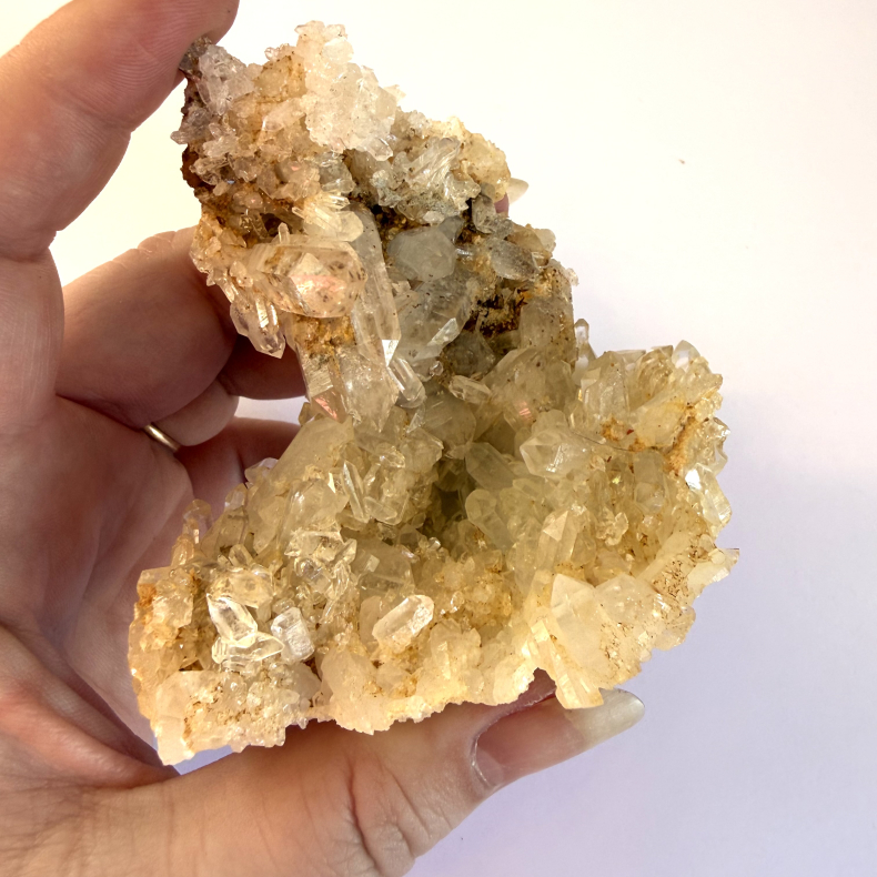 Bjergkrystal m Golden Healer Klynge W