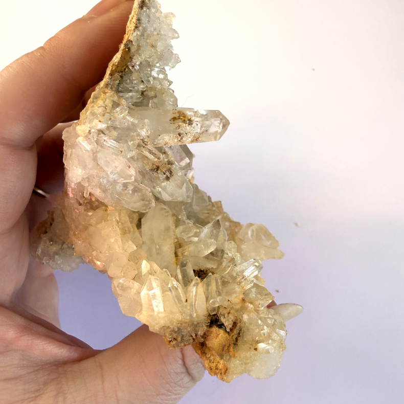 Bjergkrystal m Golden Healer Klynge W