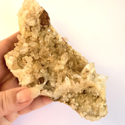 Bjergkrystal m Golden Healer klynge V 