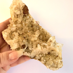 Bjergkrystal m Golden Healer klynge V 