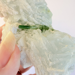 Gr�n Turmalin i Albit klynge A 