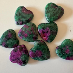 Rubin i Zoisit mini hjerte 