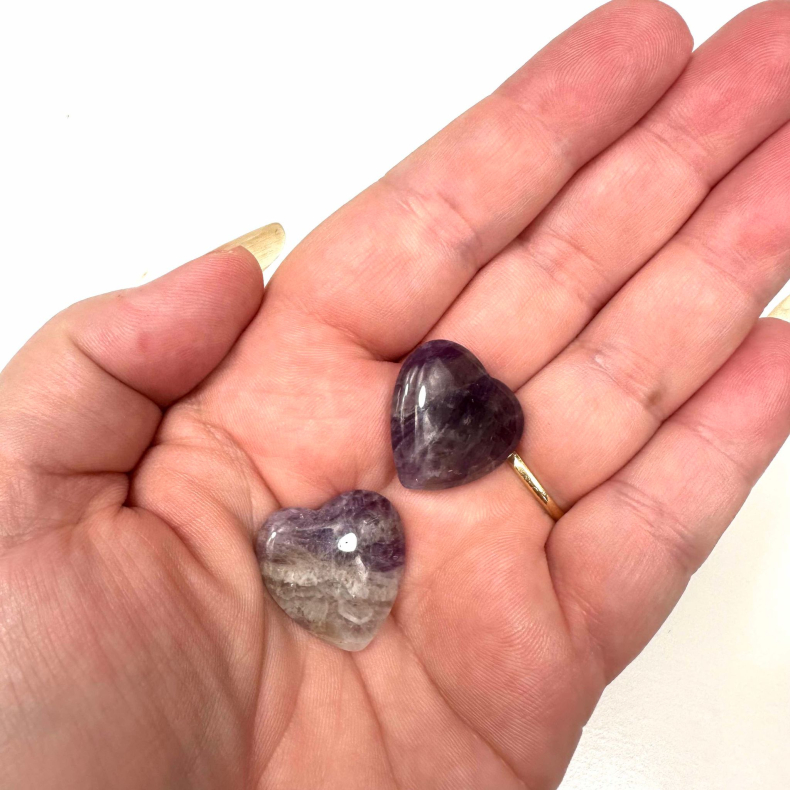 Ametyst, mini hjerte 