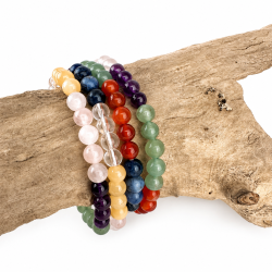 Chakra armb�nd, 6 mm perler