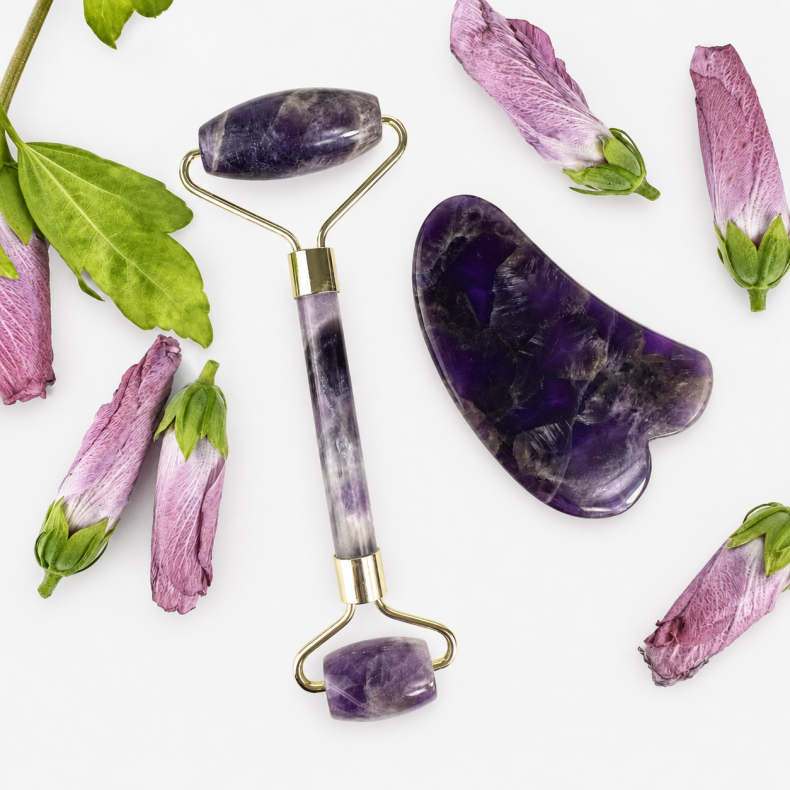 Gua sha/faceroller Ametyst