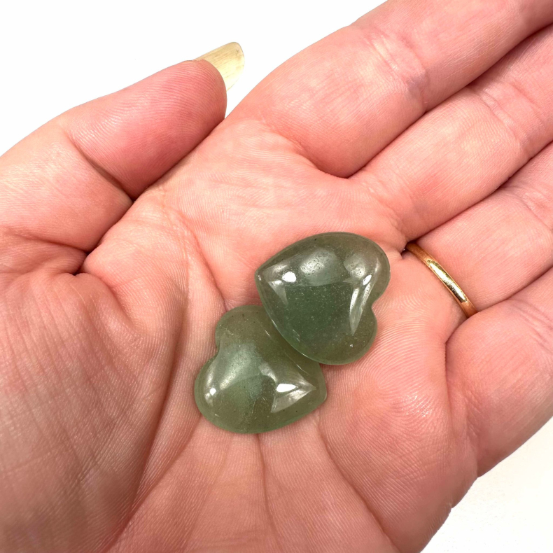 Grn Aventurin, mini hjerte 