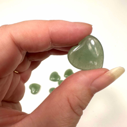 Grn Aventurin, mini hjerte 