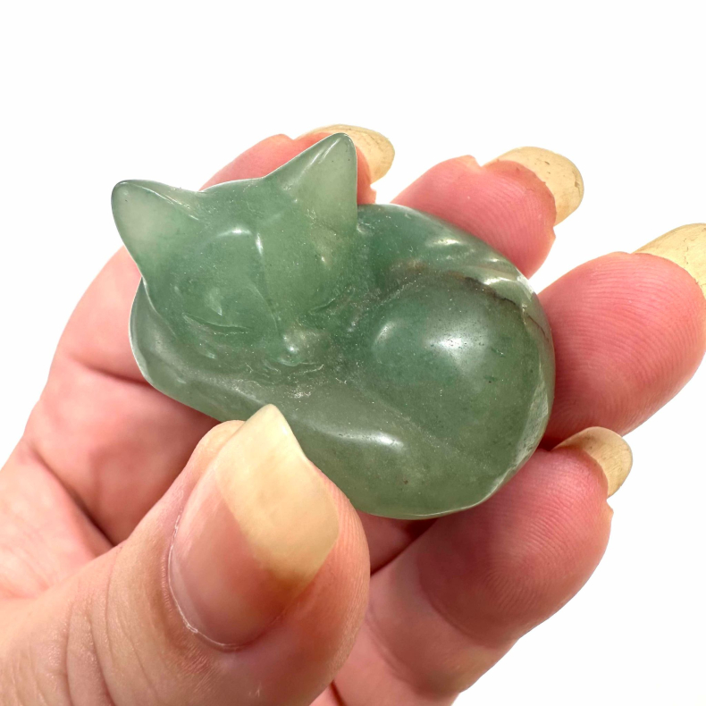 Grn Aventurin, sovende kat