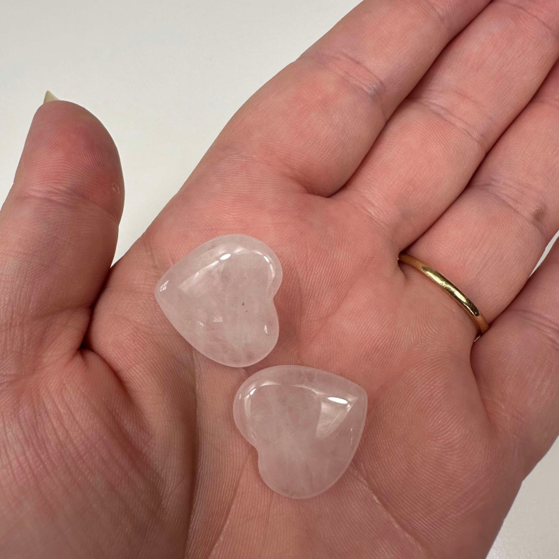 Rosakvarts, mini hjerte 